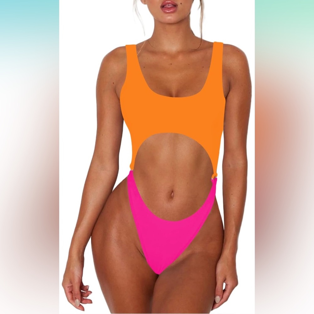 🚘New Women's Sexy One Piece Swimsuits Cheeky Thong Bikini Bathing Suit - Picture 5 of 12